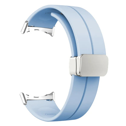 Silicone Strap for Google Pixel Watch 2 Magnetic Folding Buckle Wristband Soft Sport Bracelet for Google Pixel Watch Band Correa