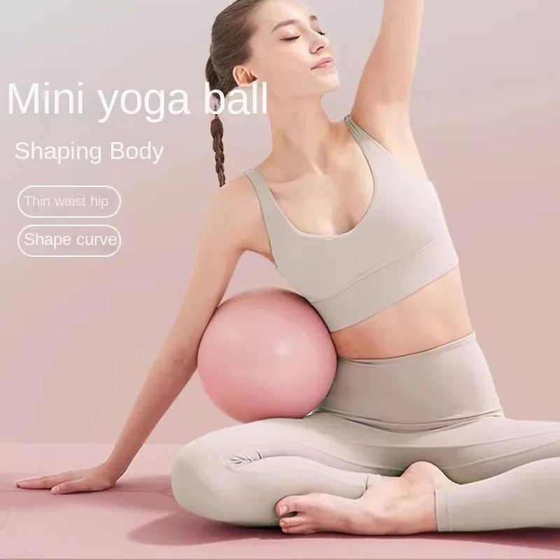 New Women Gym Yoga Fitness Ball Thickening Type Anti-Explosion Diameter 25 Cm Pilates Workout Mini Ball Sculpting Legs and Hips