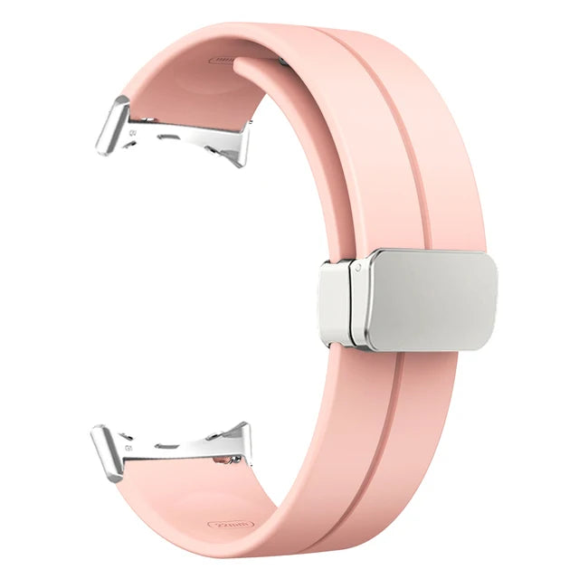 Silicone Strap for Google Pixel Watch 2 Magnetic Folding Buckle Wristband Soft Sport Bracelet for Google Pixel Watch Band Correa