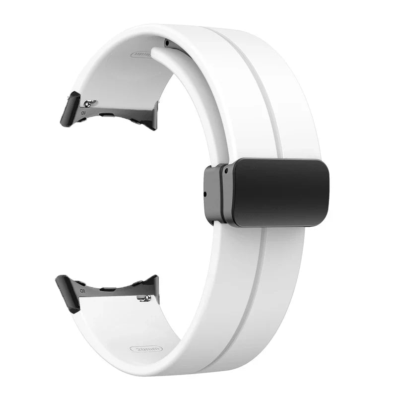 Silicone Strap for Google Pixel Watch 2 Magnetic Folding Buckle Wristband Soft Sport Bracelet for Google Pixel Watch Band Correa