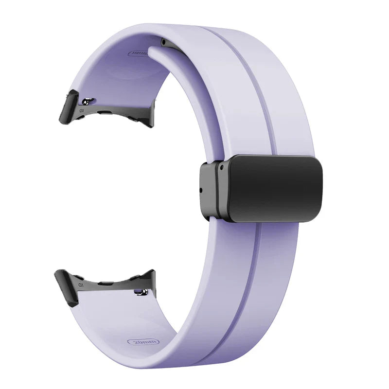 Silicone Strap for Google Pixel Watch 2 Magnetic Folding Buckle Wristband Soft Sport Bracelet for Google Pixel Watch Band Correa