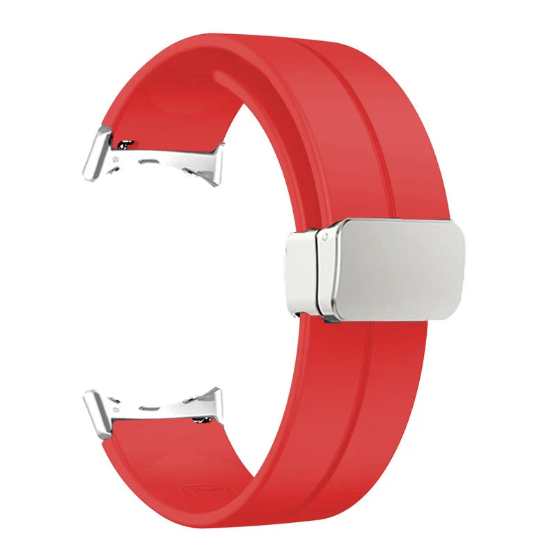 Silicone Strap for Google Pixel Watch 2 Magnetic Folding Buckle Wristband Soft Sport Bracelet for Google Pixel Watch Band Correa