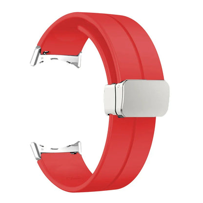 Silicone Strap for Google Pixel Watch 2 Magnetic Folding Buckle Wristband Soft Sport Bracelet for Google Pixel Watch Band Correa