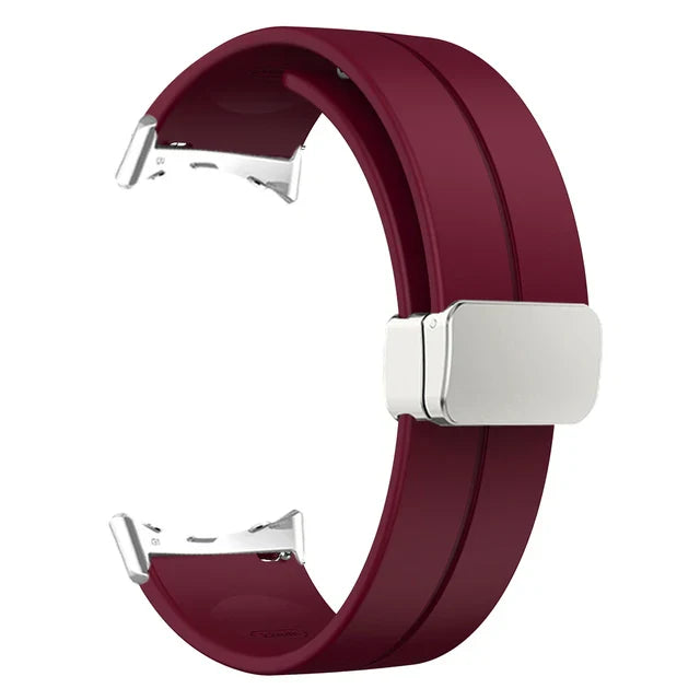 Silicone Strap for Google Pixel Watch 2 Magnetic Folding Buckle Wristband Soft Sport Bracelet for Google Pixel Watch Band Correa