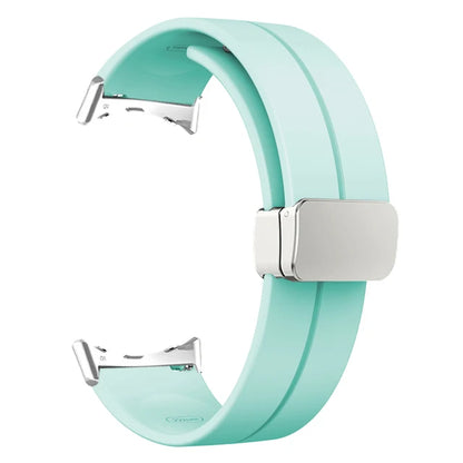 Silicone Strap for Google Pixel Watch 2 Magnetic Folding Buckle Wristband Soft Sport Bracelet for Google Pixel Watch Band Correa