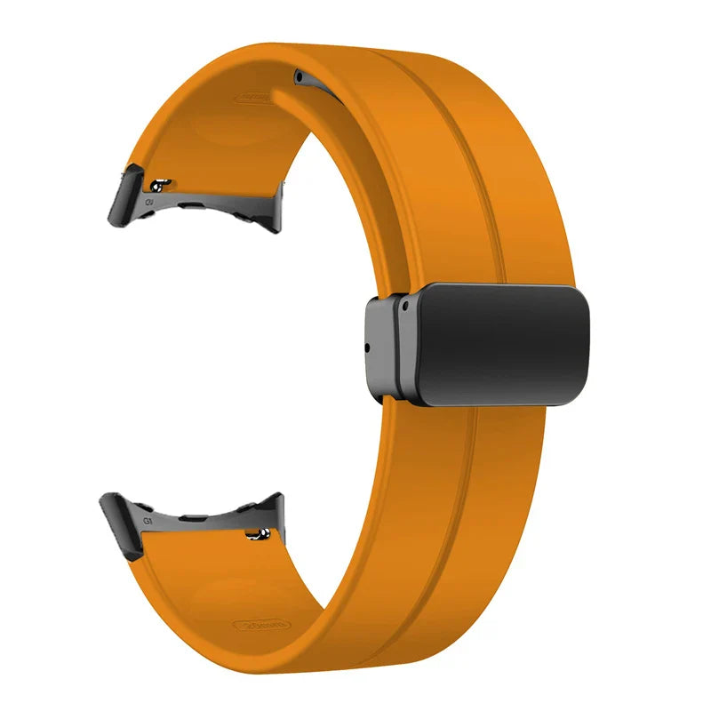 Silicone Strap for Google Pixel Watch 2 Magnetic Folding Buckle Wristband Soft Sport Bracelet for Google Pixel Watch Band Correa