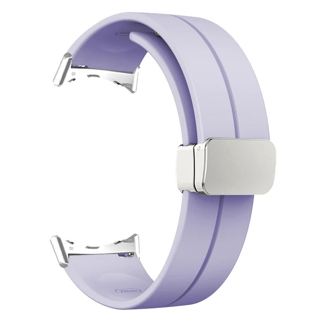 Silicone Strap for Google Pixel Watch 2 Magnetic Folding Buckle Wristband Soft Sport Bracelet for Google Pixel Watch Band Correa