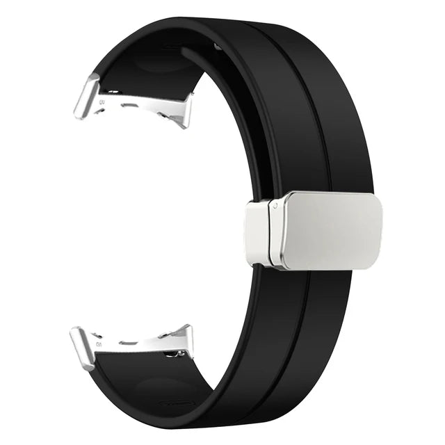 Silicone Strap for Google Pixel Watch 2 Magnetic Folding Buckle Wristband Soft Sport Bracelet for Google Pixel Watch Band Correa