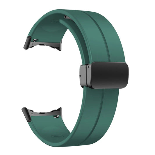 Silicone Strap for Google Pixel Watch 2 Magnetic Folding Buckle Wristband Soft Sport Bracelet for Google Pixel Watch Band Correa