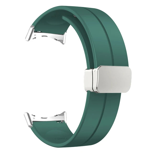 Silicone Strap for Google Pixel Watch 2 Magnetic Folding Buckle Wristband Soft Sport Bracelet for Google Pixel Watch Band Correa