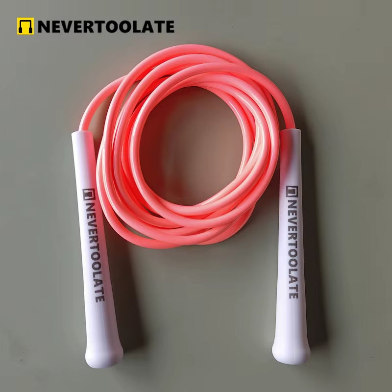 JR100-6 6 Mm Diameter PVC with THREAD CORE Skip Rope 15.5Cm Middle-Long Handle  GOOD QUALITY